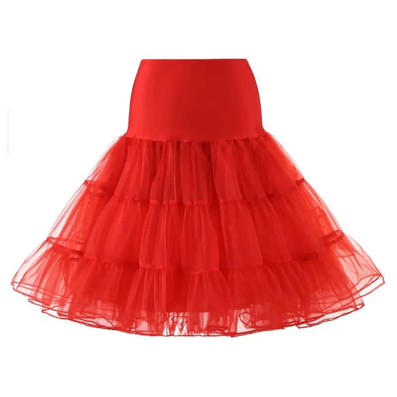 Свадебное платье для невесты, юбка-американка, модная женская длинная балетная юбка без колец в стиле рок-бала, Нижняя юбка, сорочка N84D - Цвет: Красный