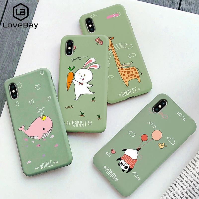 Чехол для телефона Lovebay iPhone 6 6s 7 8 Plus X XR XS Max мягкий чехол из ТПУ с изображением