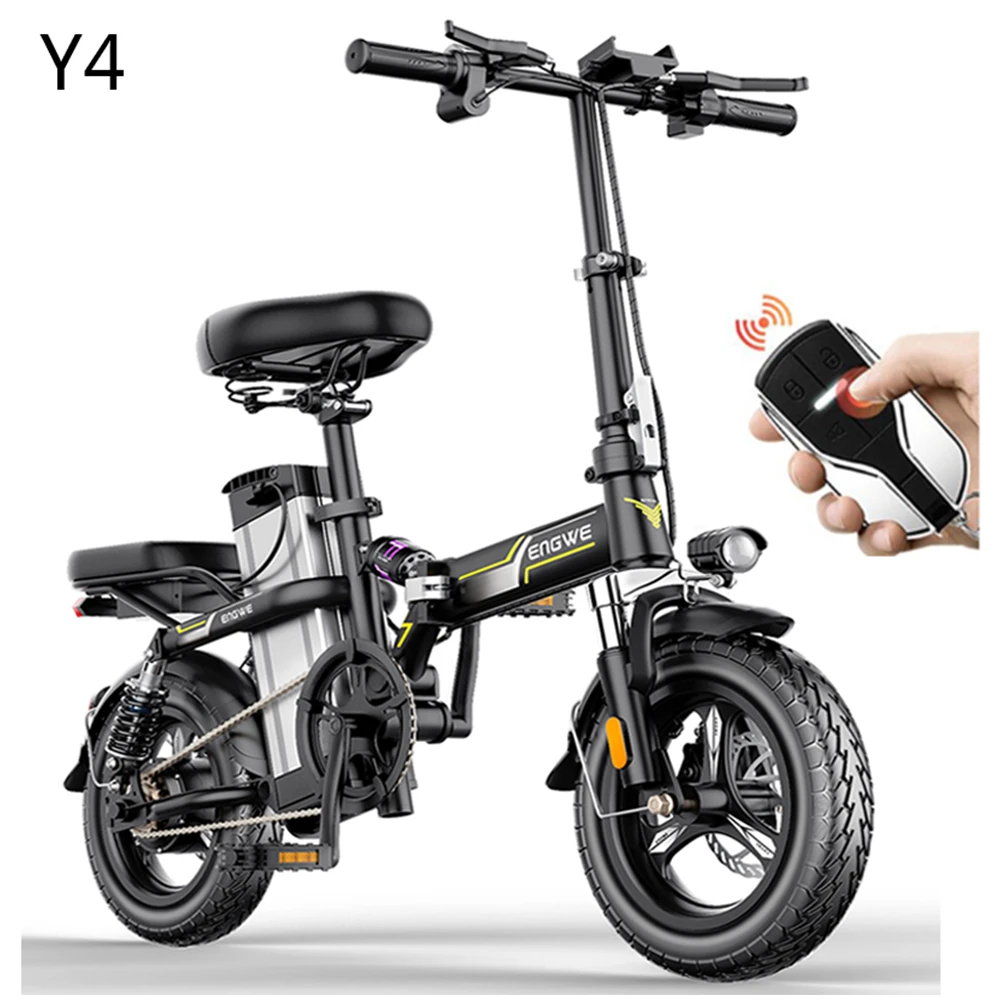 新規スマート折りたたみ電動自転車 14 インチミニ電動自転車 48v 21A/32A lg大型バッテリー市電動自転車 350  ワットの強力なマウンテンバイク