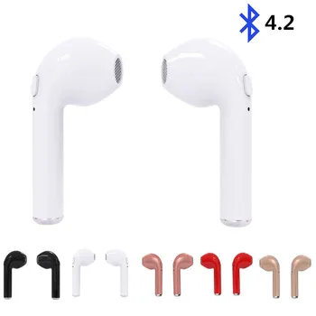 

i7 TWS Twins Wireles Earphone Mini Bluetooth V4.2 Earbuds Stereo Headset For Iphone X 8 8 PLUS 7 plus 7 6s 6 plus Galaxy S8