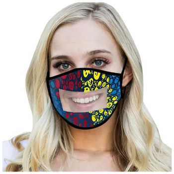 

Protector Facial Transparente Smile Communicator Face ma$k With Clear Visible Expression Lip Reading Halloween Shield