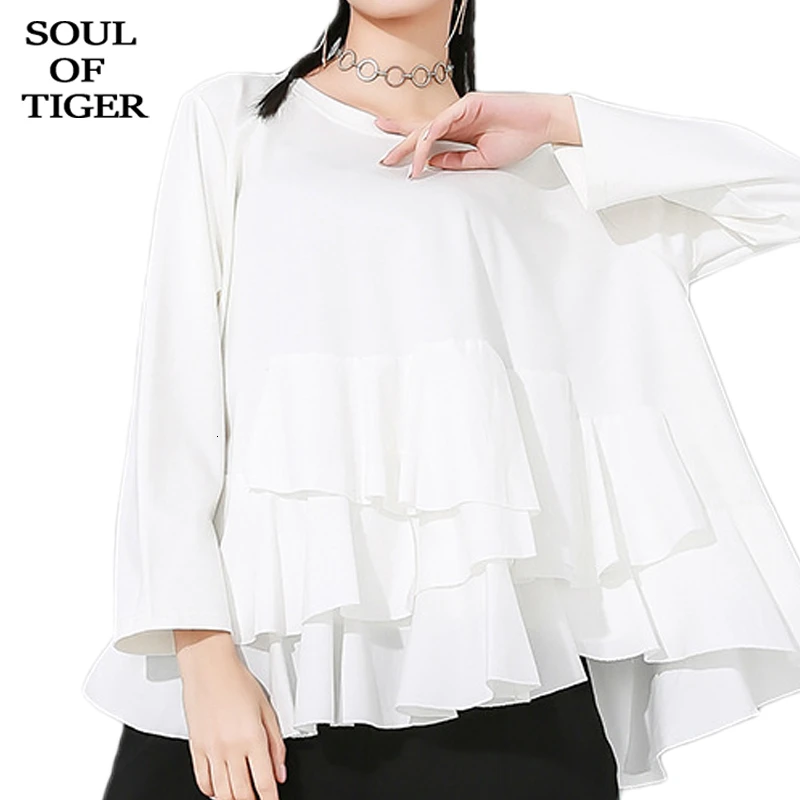 SOUL OF TIGER, весна, корейская мода, стильные дизайнерские топы, футболки для женщин, повседневные свободные футболки с круглым вырезом, футболки размера плюс, женская уличная одежда