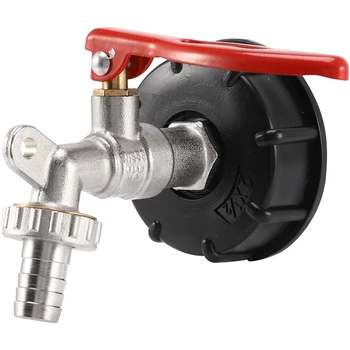 

GTBL IBC Tote Tank Food Grade Drain Adapter 1/2 Inch Garden Hose Lockable Faucet Water Tank Hose Connector Replacement