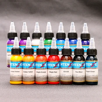 

Tattoo Inks Colors 30ml 1OZ Tattoo Pigment Inks Set 14 Colors for Body Tattoo Art Kit Permanent Makeup Art Colors Drop Shipping