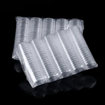 

100Pcs Coin Small Round Box Pocket Edition Commemorative Coin Collection Chinese Zodiac Collect 25MM Collection Volume