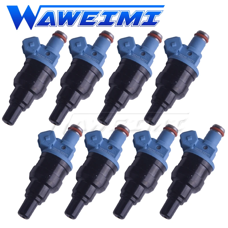 WAWEIMI 8PCS Fuel Injector Nozzle Valve OE 3531024570 For Kia Rio 1.6L