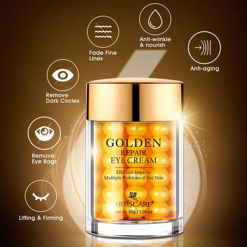 ARTISCARE Peptide Anti Wrinkle Facial Cream + Golden Eye Cream Anti-Aging Skin Care Whitening and Lifting Day