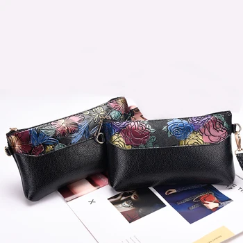 

Fashion Flower Print Envelope Bag for Women 2020 Bolsas Feminina Clutch Handbag PU Leather Purse Female Shoulder Messenger Bag