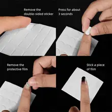 Двухсторонний стикер для ногтей 10 шт. резиновый клей для живота Белый липкий безвредный клей инструмент поддельные ногти художественная лента накладные кончики