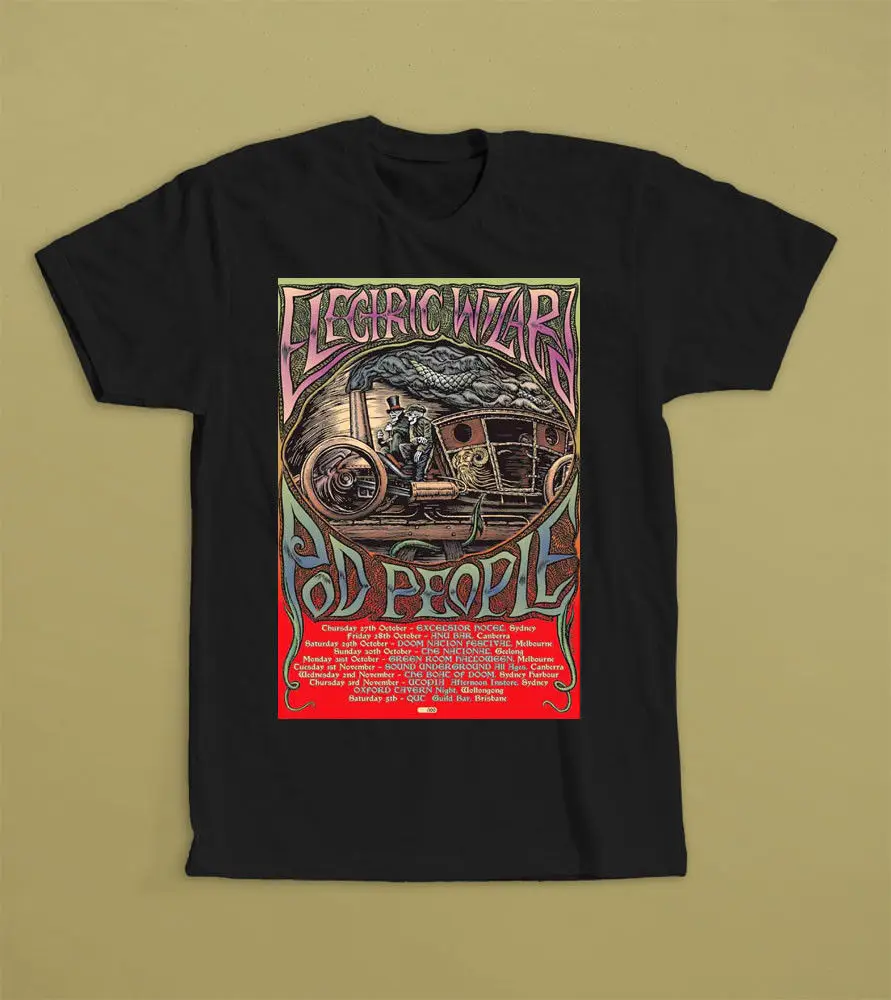 Electric Wizard POD людей Английский DOOM METAL группа футболка S 3XL Для мужчин Самые низкие