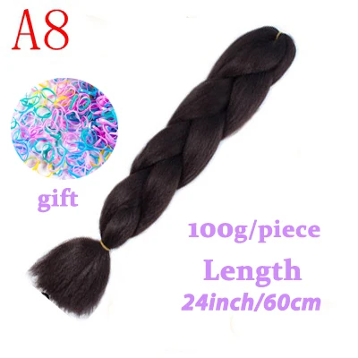 Hair Braid Synthetic Hair Extensions Jumbo False Braid Ombre Braiding Hair Pink Grey Blue Color Kanekalon - Цвет: T4/27/30
