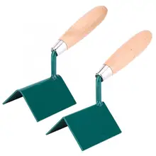 75 мм штукатурный шпатель с деревянной ручкой, стальной угловой шпатель, строительные инструменты