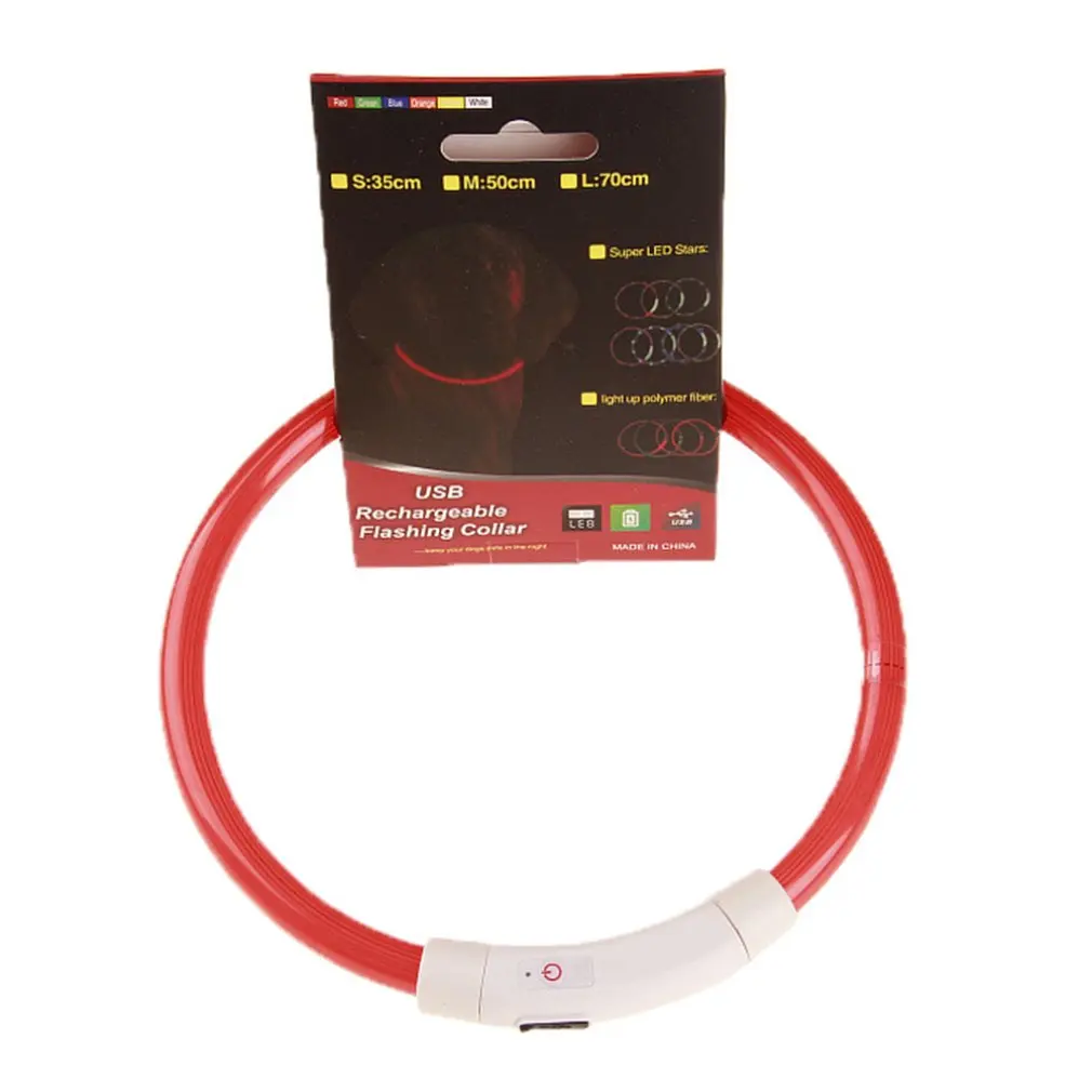 Usb de carga luminoso Collar para perro luminoso luz Led Collar recargable luminosa Collar de moda