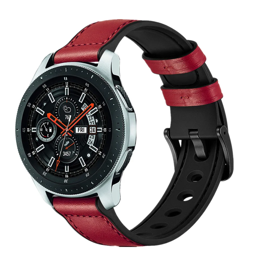 20mm 22mm Leather strap for Samsung Galaxy watch /Active 2 42mm/ Huawei watch GT GT2/amazfit GTR 40mm 47mm for Replacement band