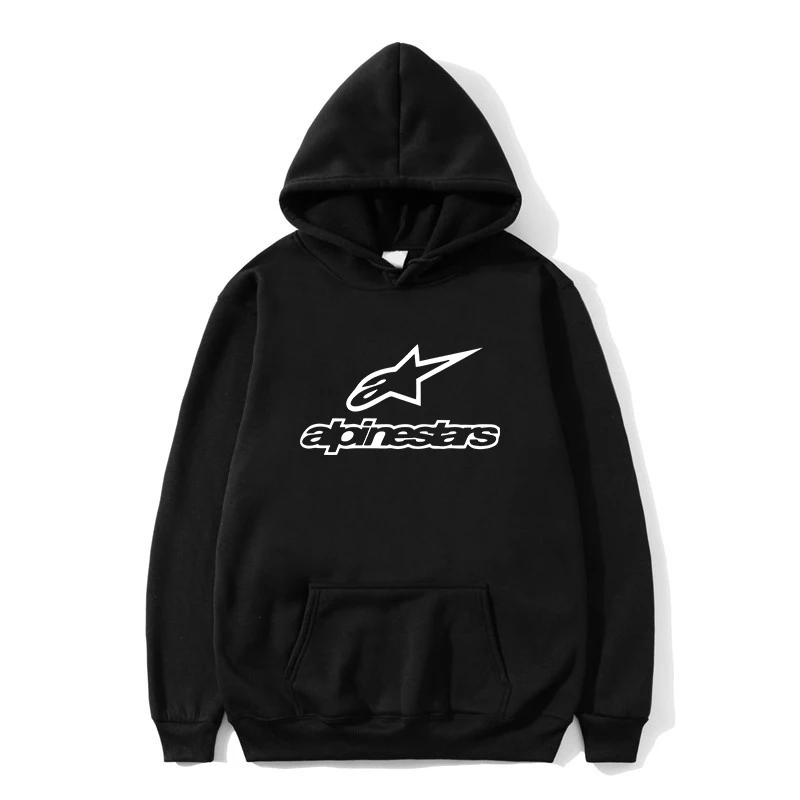 black Hiver Alpine худи со звездой hommes manteau polaire epaissir Alpine Star Байкерский свитер для мужчин - Цвет: black