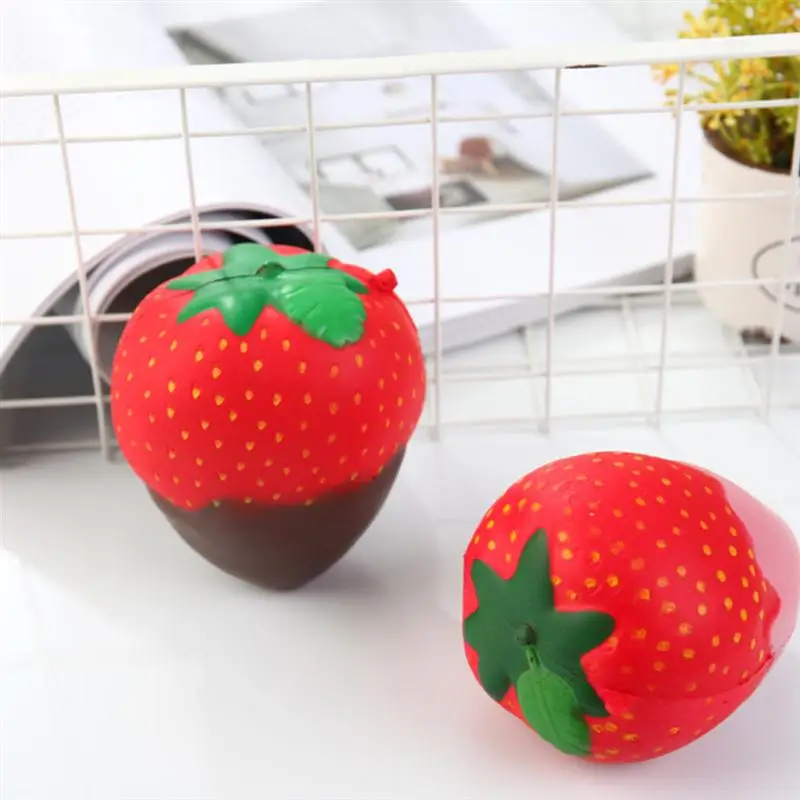 Медленный рост PU игрушки PU клубника медленный рост игрушки Моделирование игрушка клубника облегчение стресса мягкая игрушка