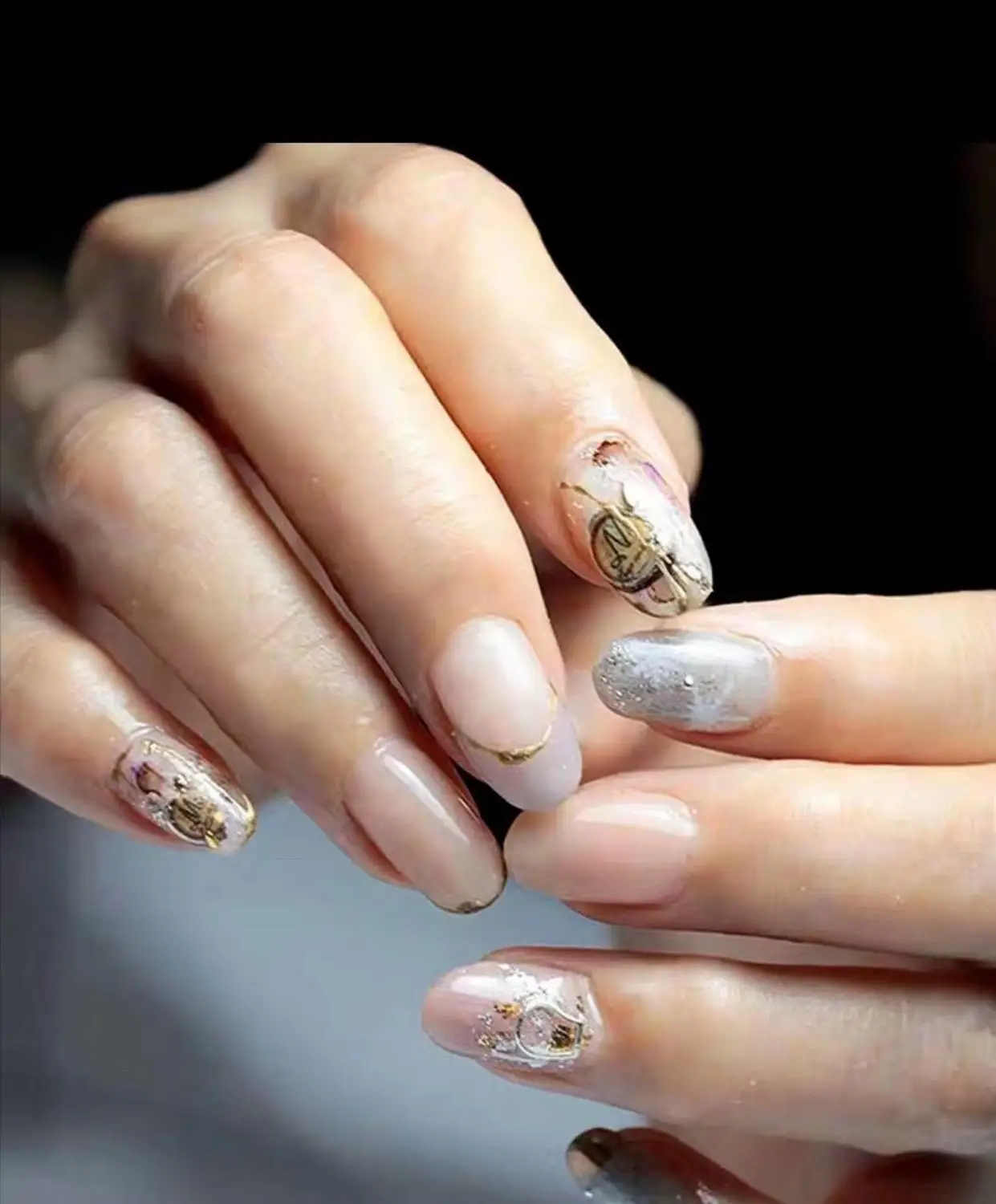 Newest MG191101 19 Fire paint stripe nail sticker 3d nail art sticker nail decal stamping export 5