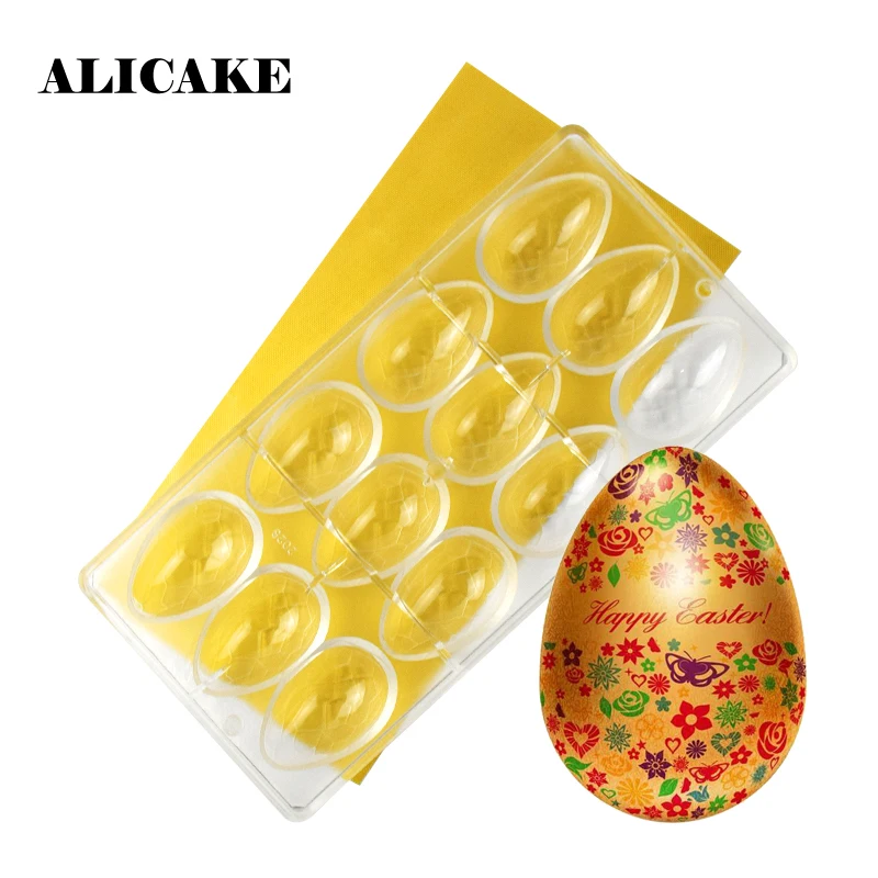 

3D Polycarbonate Chocolate Bar Mold Plastic Easter Eggs Chocolate Form Mould Baking Pastry Tools Cake Decoration Bakery Tools