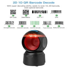 HBAPOS – Scanner de codes à barres omnidirectionnel, filaire, mains libres, 1D, 2D, QR, Angle de balayage réglable, lecteur automatique de paiement