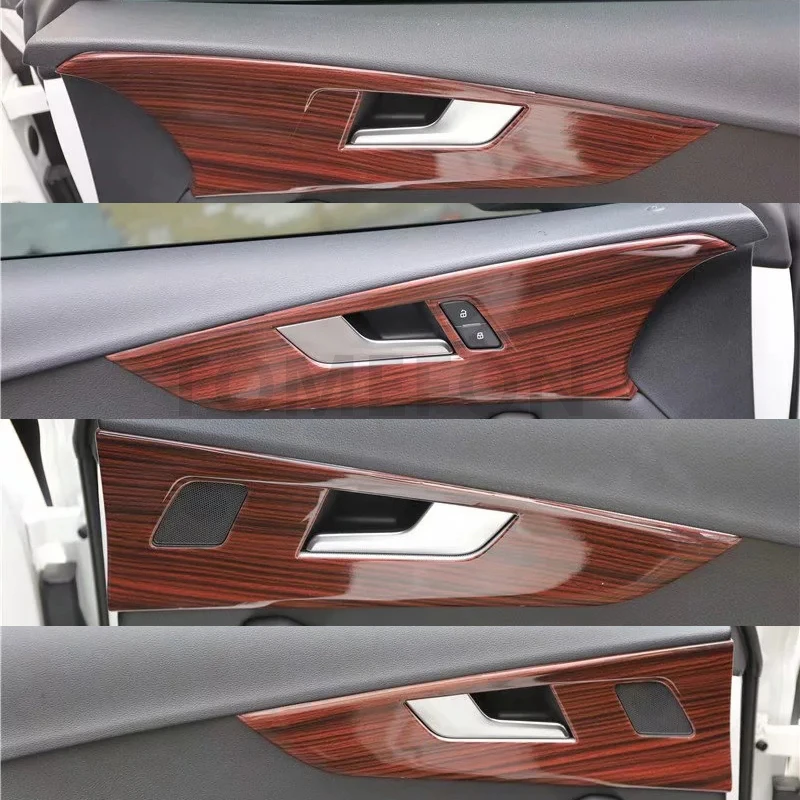 TOMEFON для Audi A5 LHD CarbonFiber внутренняя дверная ручка вытяжная панель защитный замок накладка наклейка Аксессуары ABS