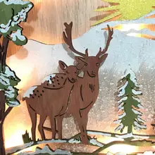 Рождественский подарок украшения небольшое украшение для рабочего стола на заказ креативное домашнее хозяйственное окно торгового центра деревянные ремесла подарочные коробки