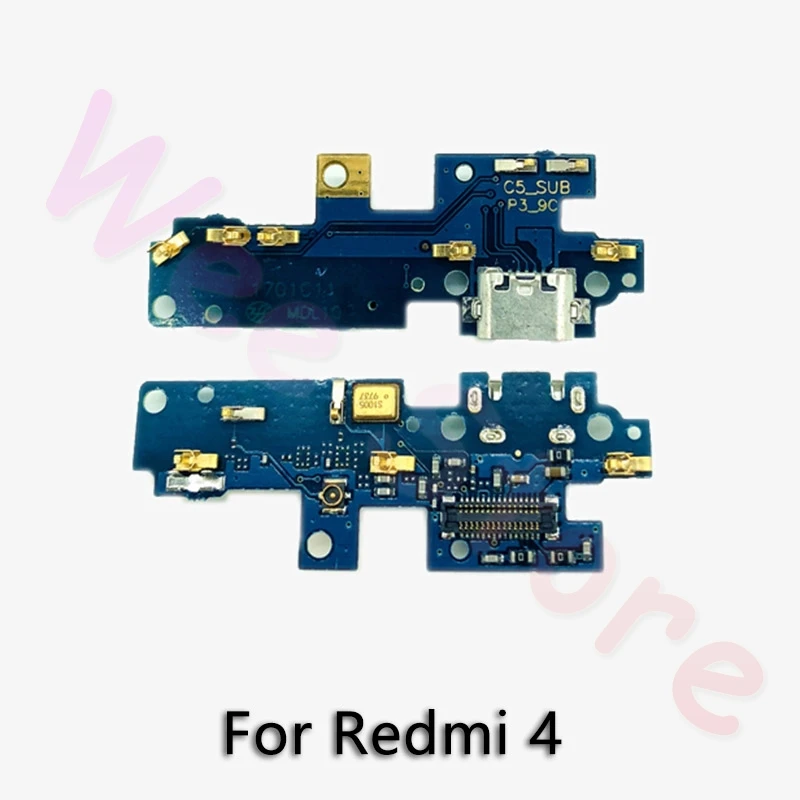 For Redmi 4 Для Xiaomi Redmi Note 3 3s 4 4x Pro Prime usb зарядка дата порт зарядное устройство док-станция гибкий кабель Замена - Цвет: For Redmi 4