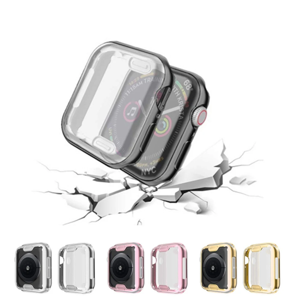 

TPU cover For Apple Watch case 4 5 44mm/40mm iWatch case 42mm/38mm Soft Screen protector bumper apple watch 3 2 1 case 42mm 38mm