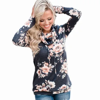 

Autumn Winter Fall Floral Pullovers Elegant Classic Popular Costume Sweat Shirts Hoodies Women Hoodies Sweatshirts Ladies
