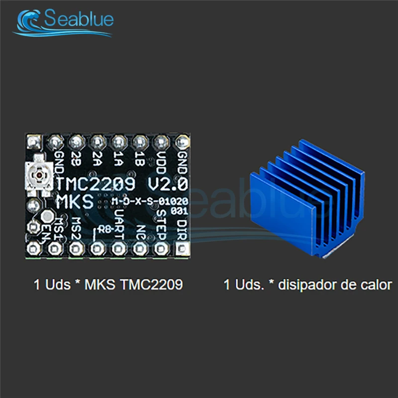 Aideepen MKS TMC2209 2209 Stepper Motor Driver StepStick 3d printer parts 2.5A UART ultra silent For SGen_L Gen_L Robin Nano