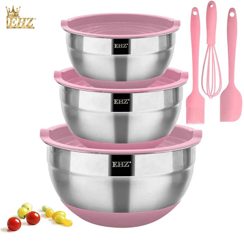 Pink Mixing Bowls + Mixing Bowl Sets