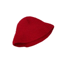 Европейская и американская мода тренд синель Рыбацкая шляпа Женская Ручная работа Толстая Повседневная Студенческая шерстяная шляпа