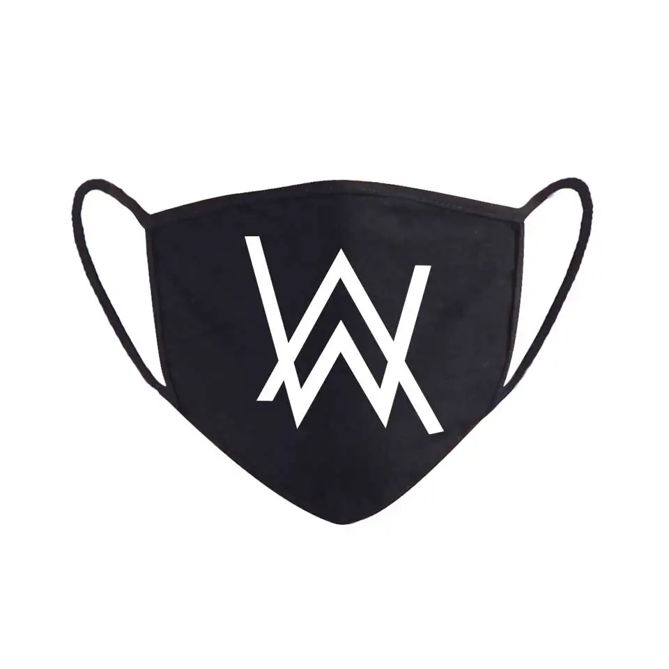 Многоразовая Тканевая маска для лица модная черная Алана Уокера защита взрослых