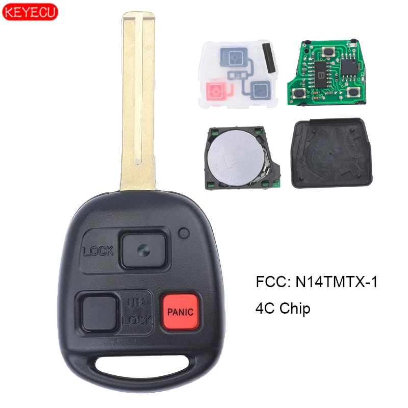 KEYECU Replacement Remote Key Fob 3 Button 312MHz for Lexus RX300 1999-2003 FCC: N14TMTX-1 - 4C Chip | Автомобили и мотоциклы