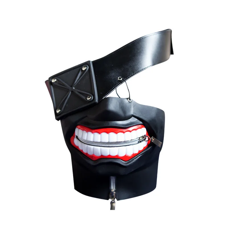 

New Type 3D Tokyo Ghoul 2 Kaneki Ken Mask Adjustable Zipper Prop Masks ABS 3D Cool Mask Blinder Anime Cosplay