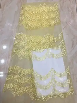 

High-quality African Eugene sequins lace fabrics Eugene yarns French lace fabrics women's dresses wholesale FD724
