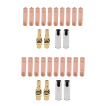 LUDA – torche de soudage 15ak, consommables, torche à gaz, support de pointe de buse, 1.0Mm et 1.2Mm, 28 pièces