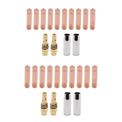 LUDA – torche de soudage 15ak, consommables, torche à gaz, support de pointe de buse, 1.0Mm et 1.2Mm, 28 pièces 