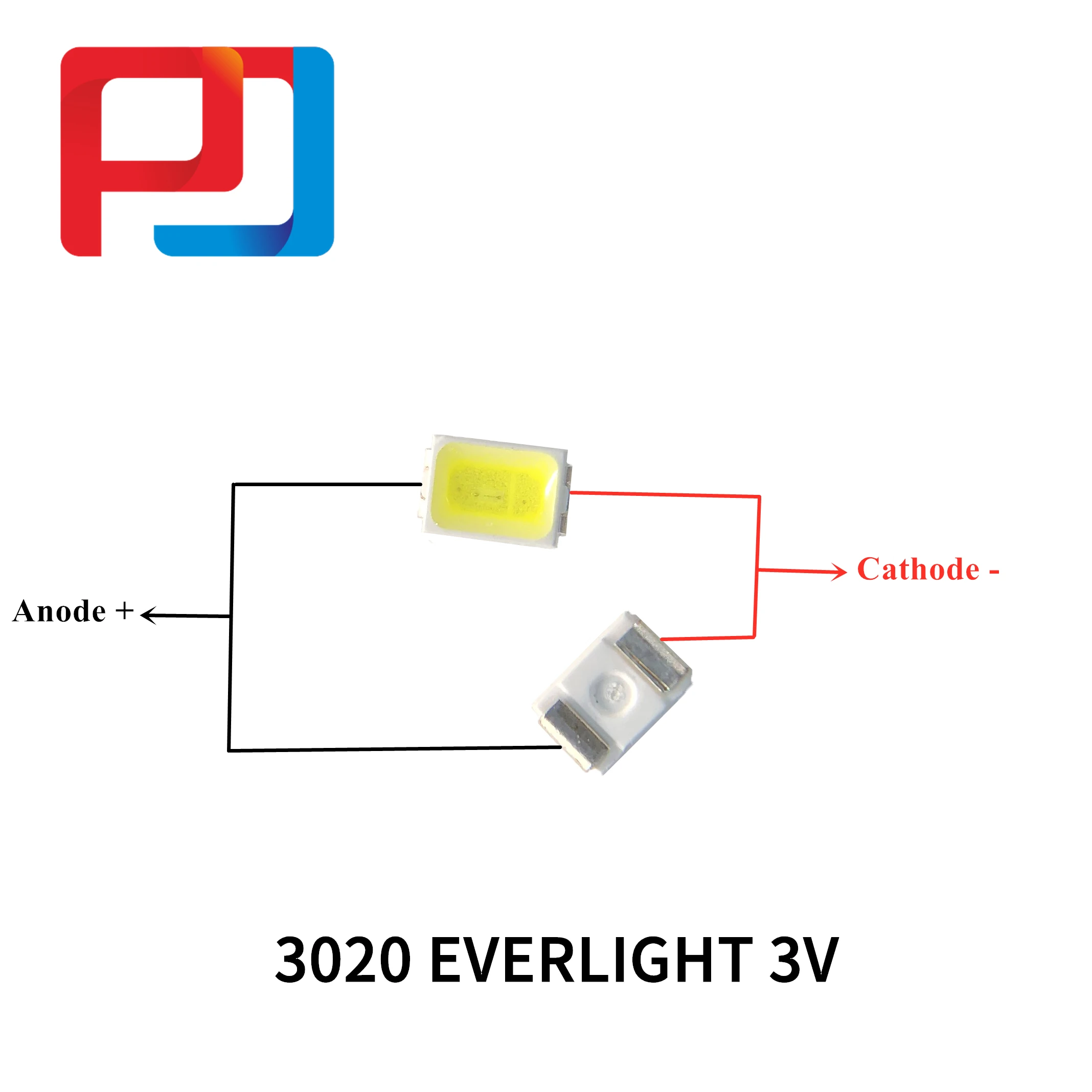 200 шт./лот EVERLIGHT светодиодная подсветка 0 5 Вт 3 в 3020 3021 3022 холодный белый ЖК для