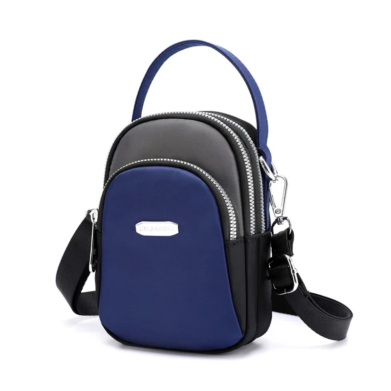 

Women's Shoulder Bag Messenger Bag Three-layer Zipper Oxford Cloth Bag 2020 New Mobile Phone Coin Purse Summer Women Handbags
