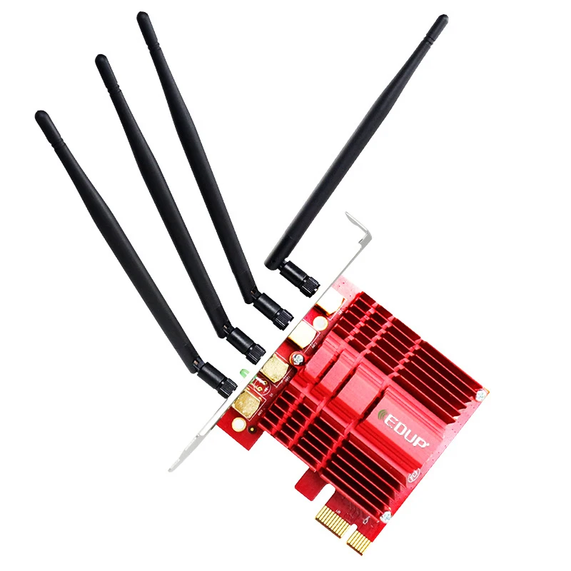 EDUP PCI-E 1900 Мбит/с Wi-Fi адаптер 2,4 ГГц/Wi-Fi 5 ГГц Dual Band Беспроводной сетевая карта с антенны для настольного ПК