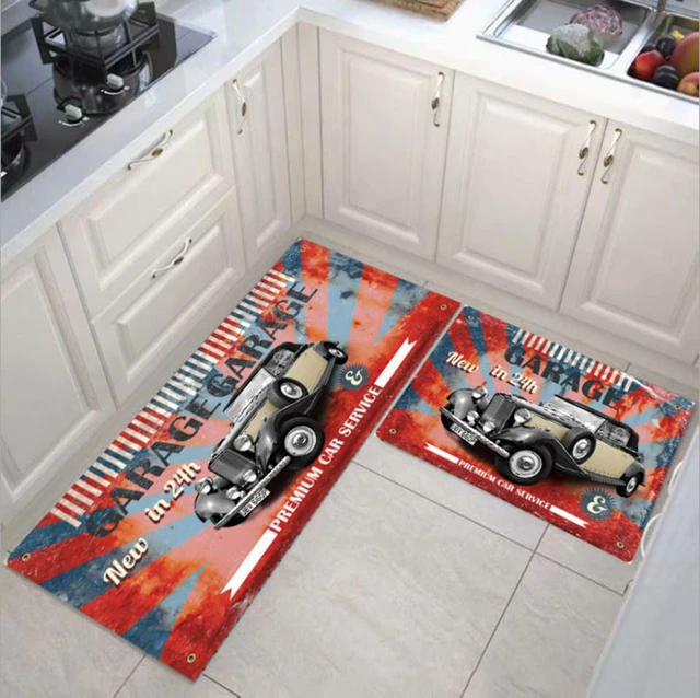 Kitchen Rug Mat Set of 2 Chef Kitchen Rugs and Mats Washable