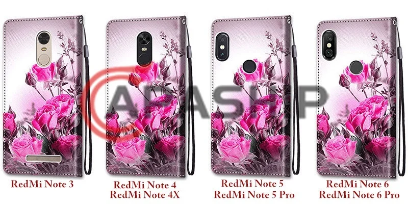 Luxury Retro Flowers Flip Case For RedMi Note 3 4 4X 5 6 7 8 Pro 8Pro Coque Floral Wallet PU Leather Cover RedMi 7A RedMi7 Cases best flip cover for xiaomi