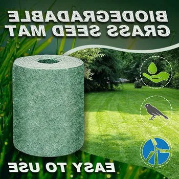 

Grotrax Biodegradable Grass Seed Mat Repair Growing System Grass Seed Fabric Fertilizer Strengthen Planting Rate Seed Starter