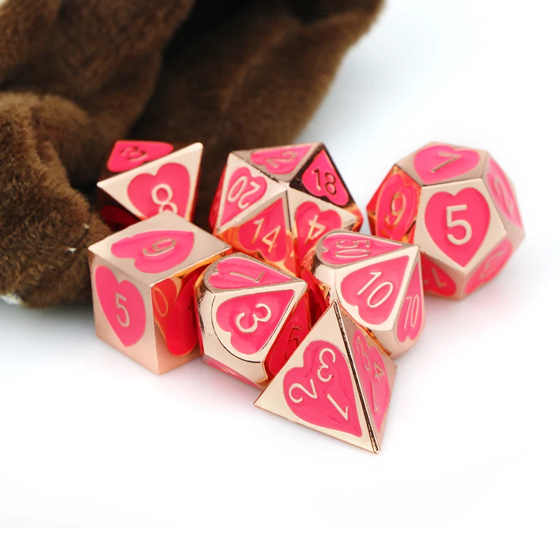 Игральные кости Dnd набор металлических костей многогранные d20 с сумкой|Кубики| |