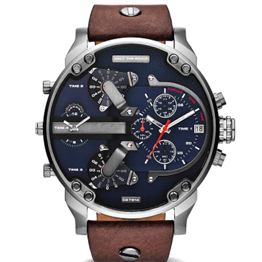Watch Men horloges mannen Fashion zegarki mesk Quartz Wristwatch Leather Strap Waterproof Reverse Watch Anticlockwise Men Watch