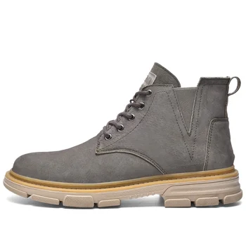 

Pigskin-faced Rubber Sole autumn-winter British style Martin boots men's overwork shoes
