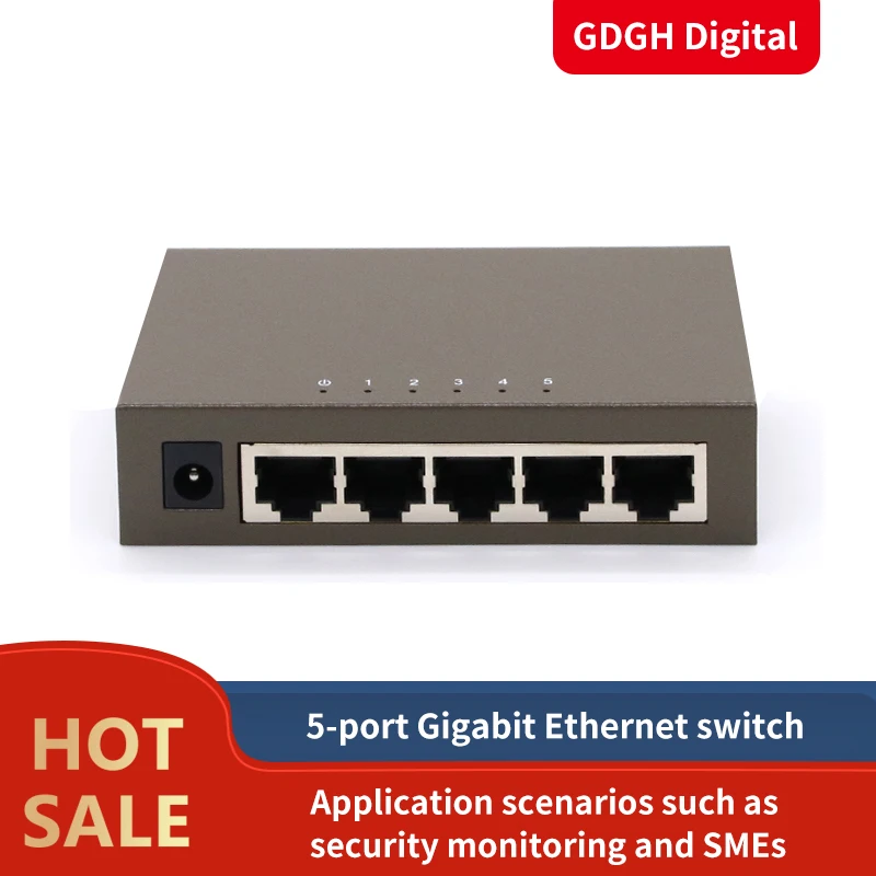 GLVISION GLTEG1005D 5 портов гигабитный Ethernet коммутатор 10/100/1000Mpbs сетевой авто MDI/MDIX |
