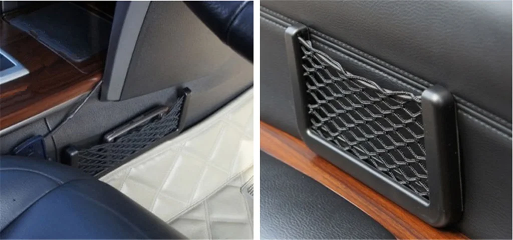Universal Car Seat Side Back Storage Net Bag Phone Holder Pocket Organizer Stowing Tidying auto Auxiliary accessories