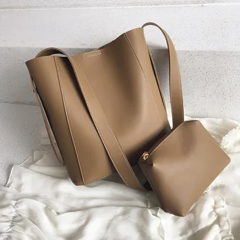 

A set of Shoulder Bags for Womens High capacity Female Shopping Bags 2020 Summer Clean Cross Body Bags with a Clutch Bag JD03092