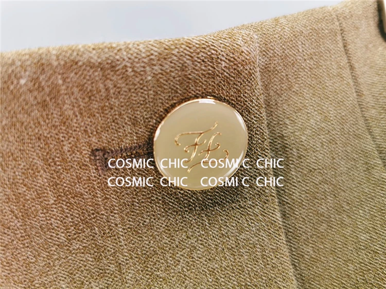 Cosmicchic/ осенне-зимний Блейзер, костюмы, Женская куртка с бантом сзади, двубортная короткая юбка, офисный костюм, женский комплект из 2 предметов